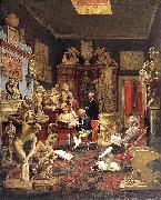 Johann Zoffany Charles Towneley and friends in his library, painting
